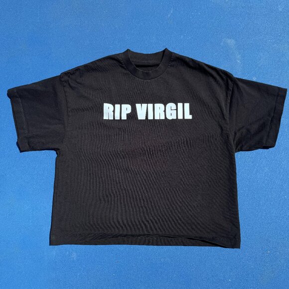 RIP VIRGIL ABLOH CROPPED TSHIRT - Picture 1 of 1